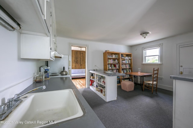 66 Green, Hudson, NY 12534 - kitchen with white cabinetry and stove