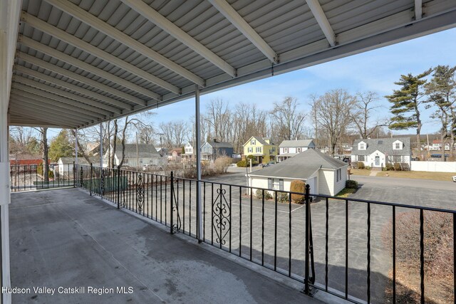 balcony featuring a residential view