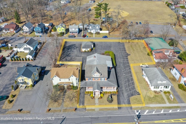 bird's eye view with a residential view
