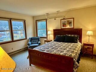 212 S St, Windham, NY 12496 - carpeted bedroom featuring a baseboard heating unit and baseboards