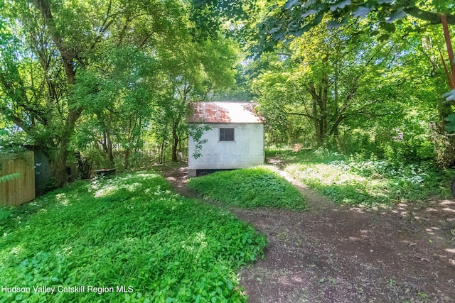 73 Cauterskill Ave, Catskill, NY 12414 - view of yard with a storage unit