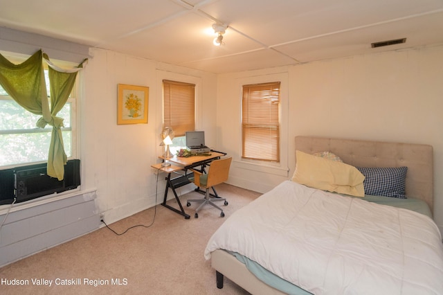 73 Cauterskill Ave, Catskill, NY 12414 - bedroom with carpet flooring, a desk, and cooling unit