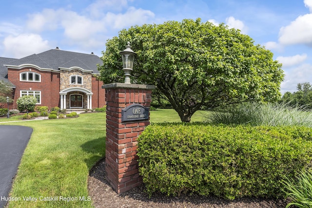 1 Stoneridge Dr, Loudonville, NY 12211 - view of front of home with a front lawn and stone siding