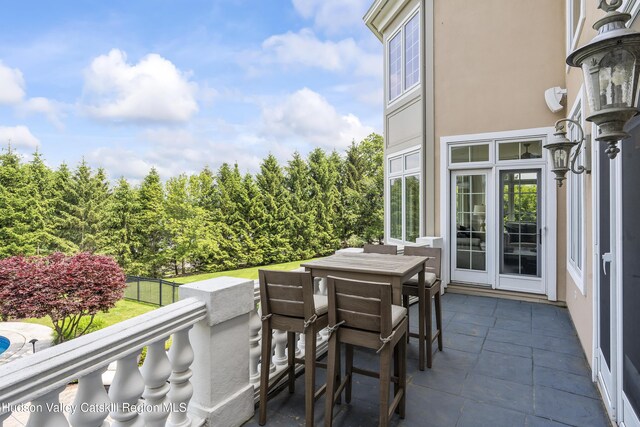1 Stoneridge Dr, Loudonville, NY 12211 - balcony with outdoor dining area