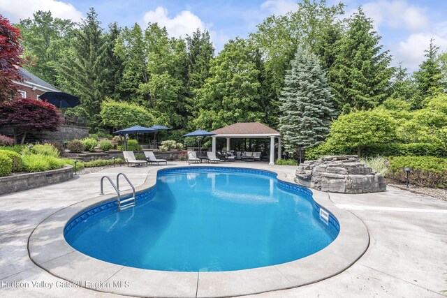1 Stoneridge Dr, Loudonville, NY 12211 - swimming pool with a gazebo and a patio area
