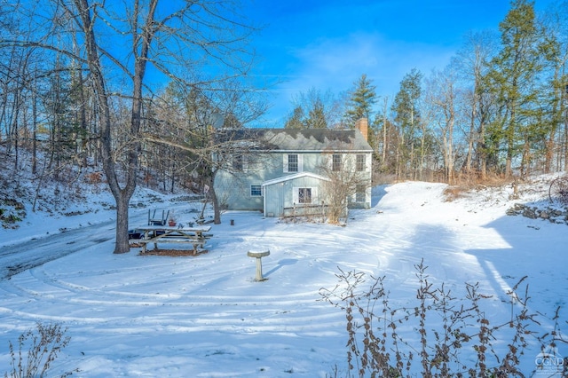 176 High Rock Rd, West Coxsackie, NY 12192 - view of front of property featuring a chimney