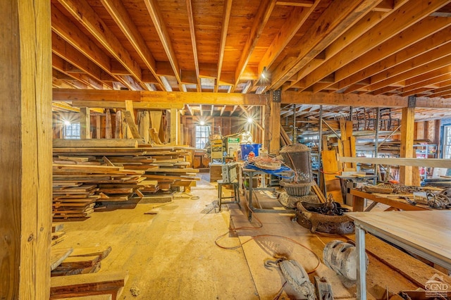 176 High Rock Rd, West Coxsackie, NY 12192 - misc room with a workshop area