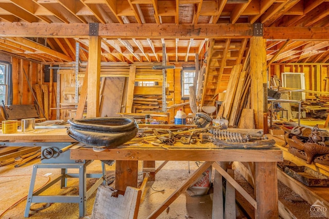 176 High Rock Rd, West Coxsackie, NY 12192 - basement featuring a workshop area