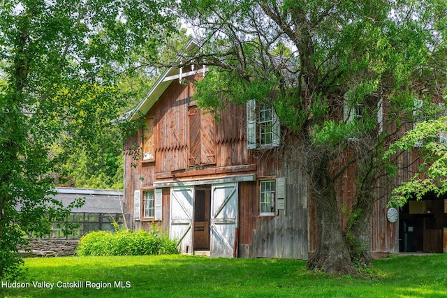202 Buckwheat Bridge Rd, Germantown, NY 12526 - view of barn featuring a lawn
