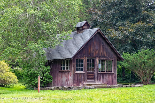 202 Buckwheat Bridge Rd, Germantown, NY 12526 - view of outbuilding featuring a forest view