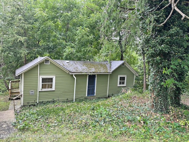 603-607 Wittenberg Rd, Mount Tremper, NY 12457 - rear view of house with a deck and a shingled roof