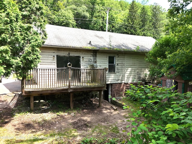 2693 Rte 9w, Saugerties, NY 12477 - rear view of property with a deck and a view of trees