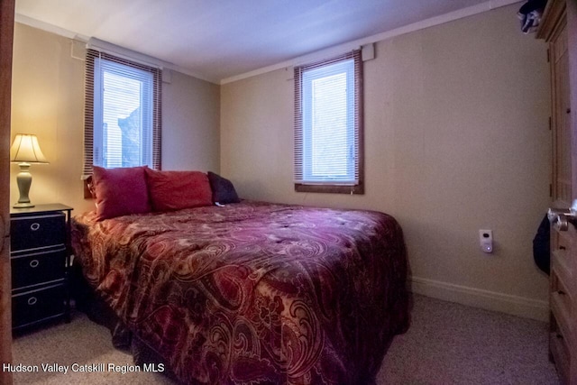 50 Tempaloni Rd, Ellenville, NY 12428 - carpeted bedroom with baseboards and crown molding
