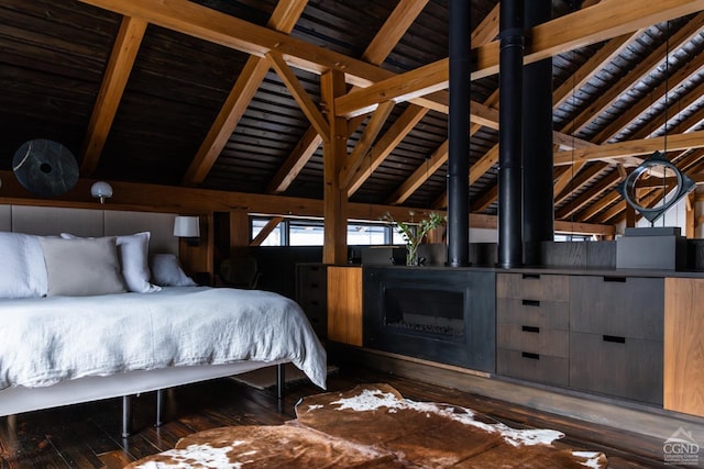 890 Bald Mountain Rd, Austerlitz, NY 12017 - bedroom featuring wood-type flooring and wooden ceiling