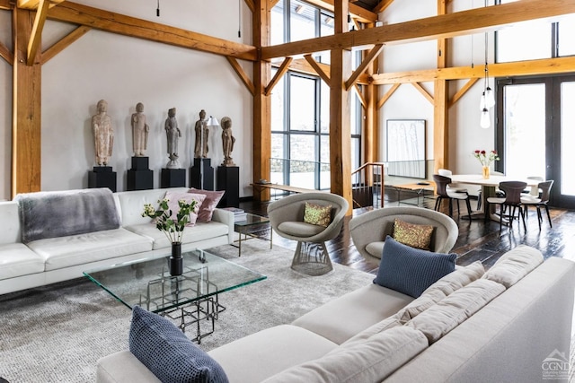 890 Bald Mountain Rd, Austerlitz, NY 12017 - living room with high vaulted ceiling and wood finished floors