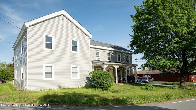 1300 S Schodack Rd, Castleton, NY 12033 - view of front of property with covered porch and a front yard