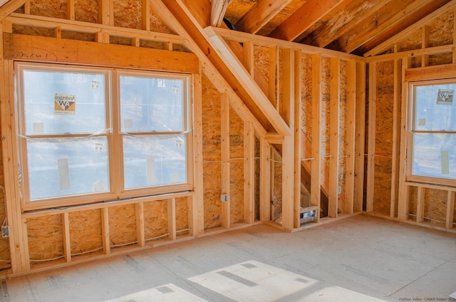 view of attic