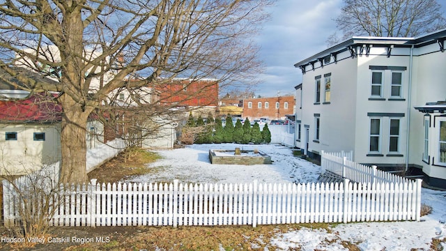 view of snowy yard