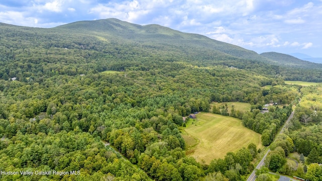 aerial view featuring a mountain view