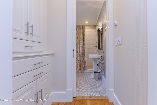 280 Pitcher Ln, Red Hook, NY 12571 - hall featuring light wood-style floors and a sink
