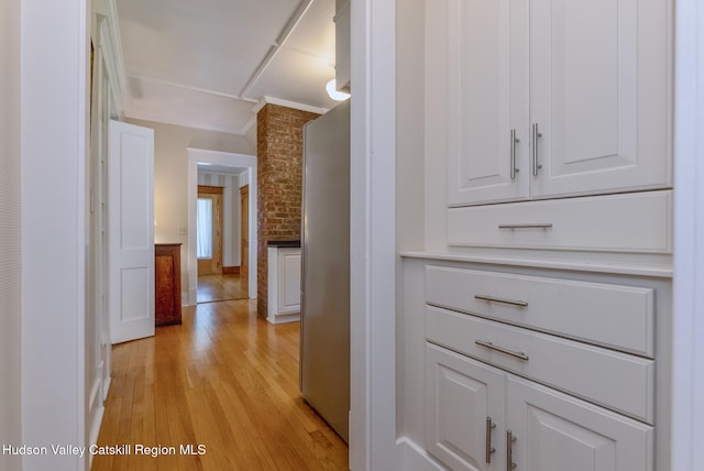280 Pitcher Ln, Red Hook, NY 12571 - hall featuring crown molding and light wood-style flooring