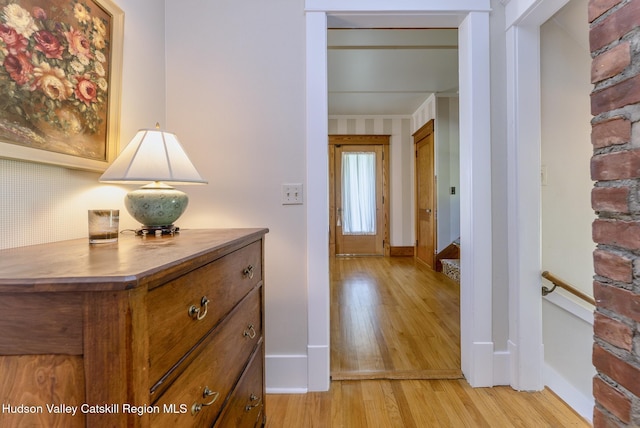 280 Pitcher Ln, Red Hook, NY 12571 - hallway with light wood-style floors and baseboards