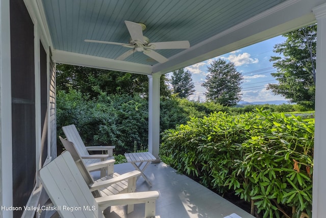 280 Pitcher Ln, Red Hook, NY 12571 - view of patio / terrace featuring a ceiling fan