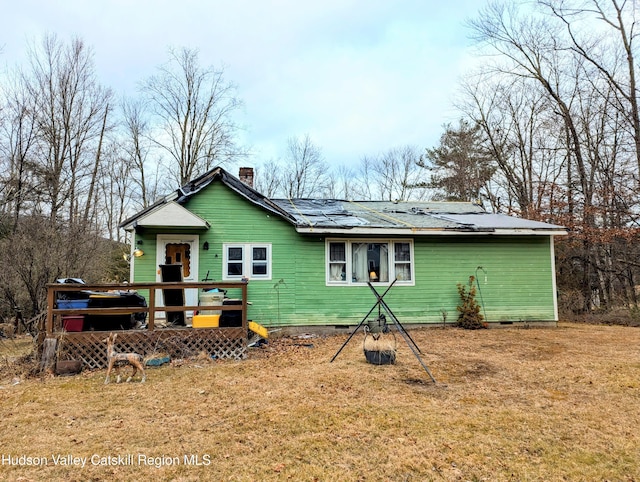 view of front of house featuring a deck