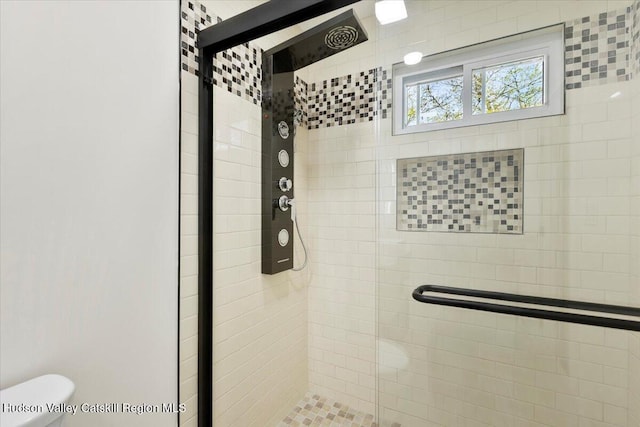 603-607 Old Stage Rd, Saugerties, NY 12477 - bathroom with a shower stall and toilet