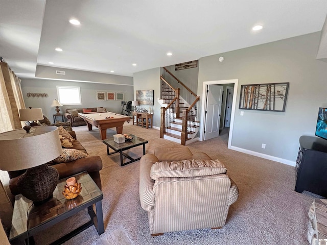 view of carpeted living room