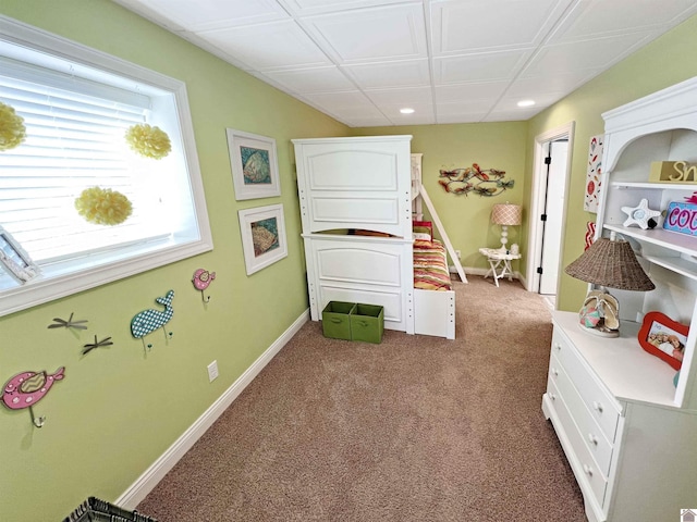 bedroom with carpet floors