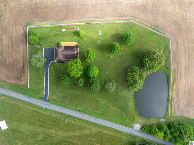 aerial view with a rural view