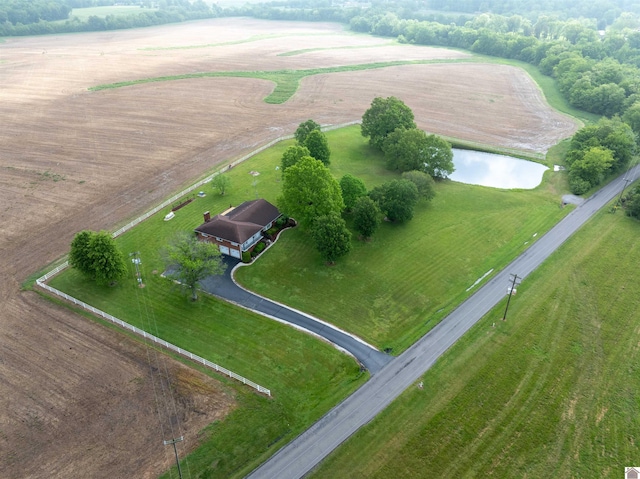 aerial view with a rural view