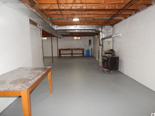 view of basement