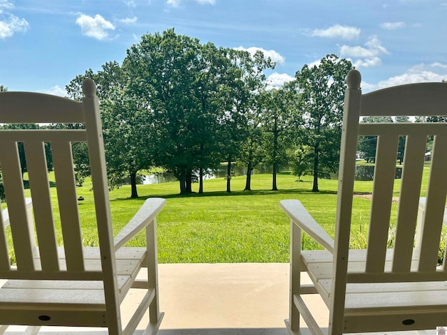 view of yard with a patio area