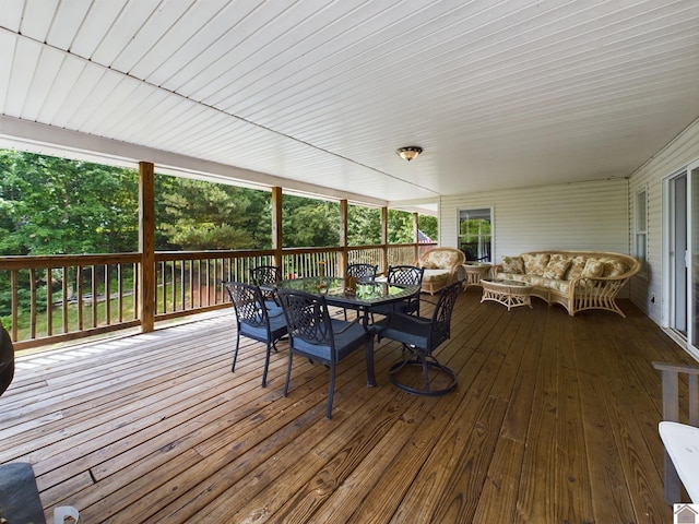 view of wooden terrace