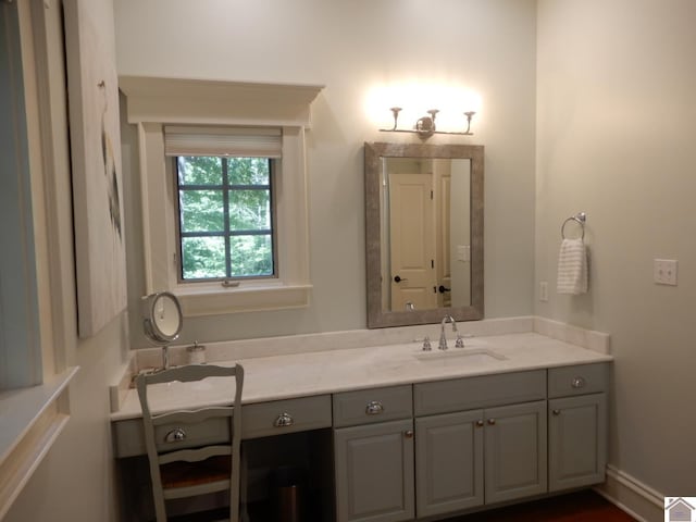 bathroom featuring vanity