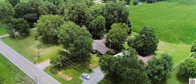 drone / aerial view with a rural view