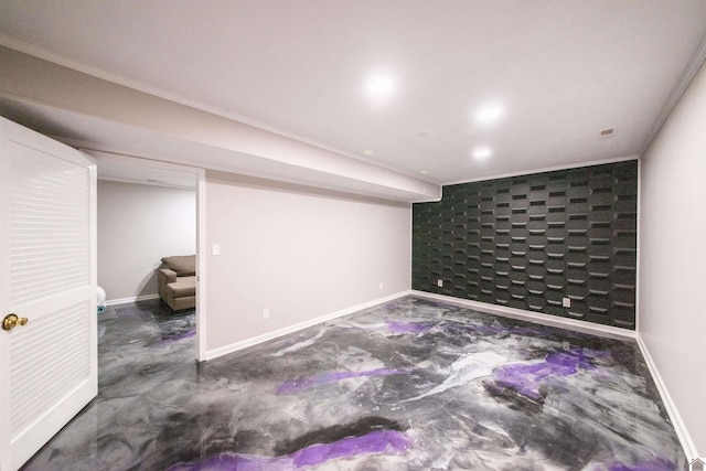 view of basement