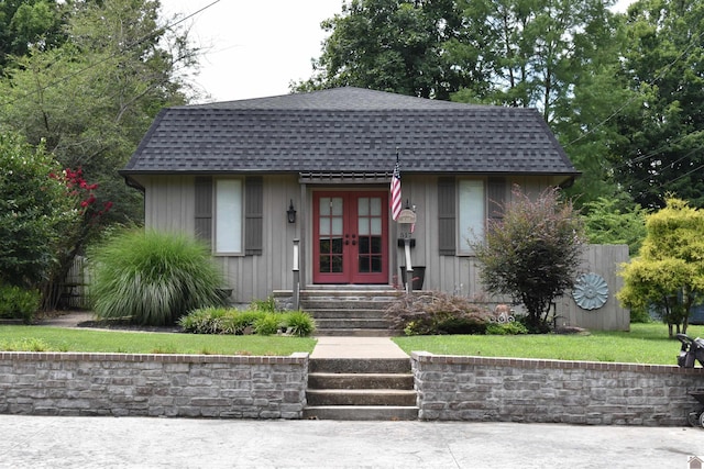 view of front of property with french doors