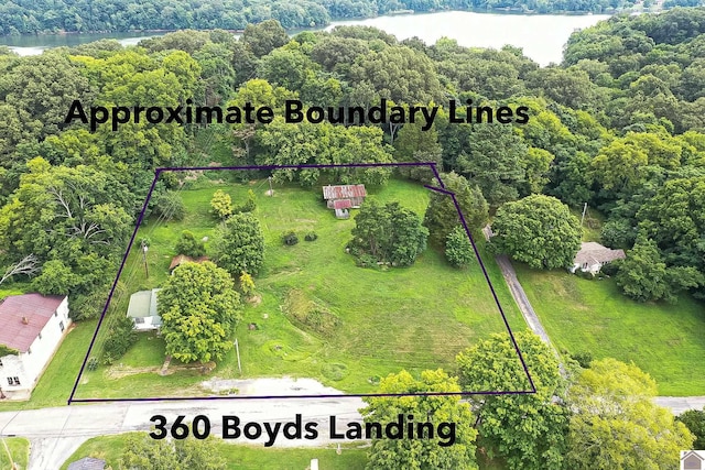 360 Boyds Landing Rd, Canton, KY 42211 - view of property location featuring a nearby body of water and property parcel outlined