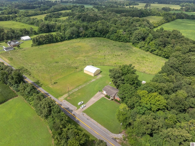 bird's eye view featuring a rural view