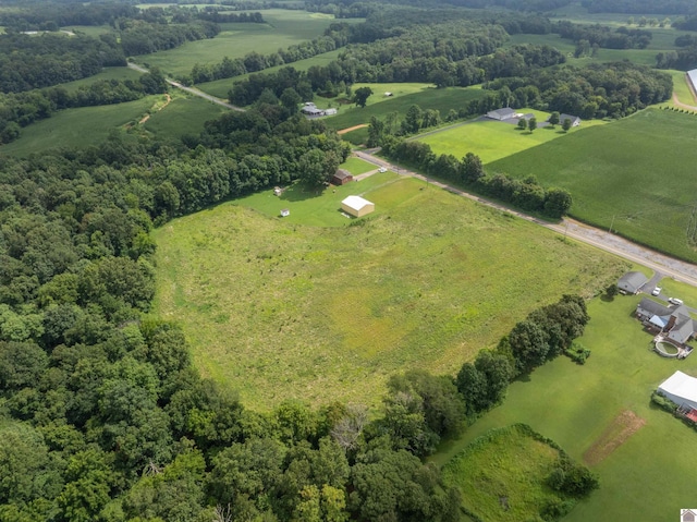 aerial view with a rural view