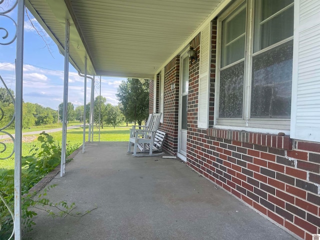 view of patio / terrace with a porch