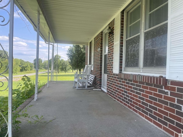 view of patio with covered porch