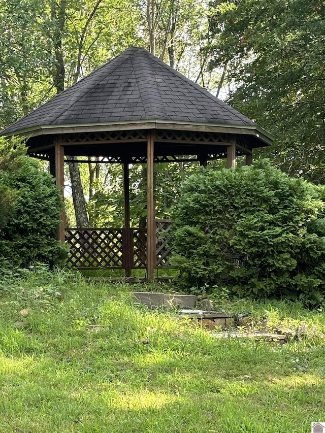 view of property's community with a gazebo