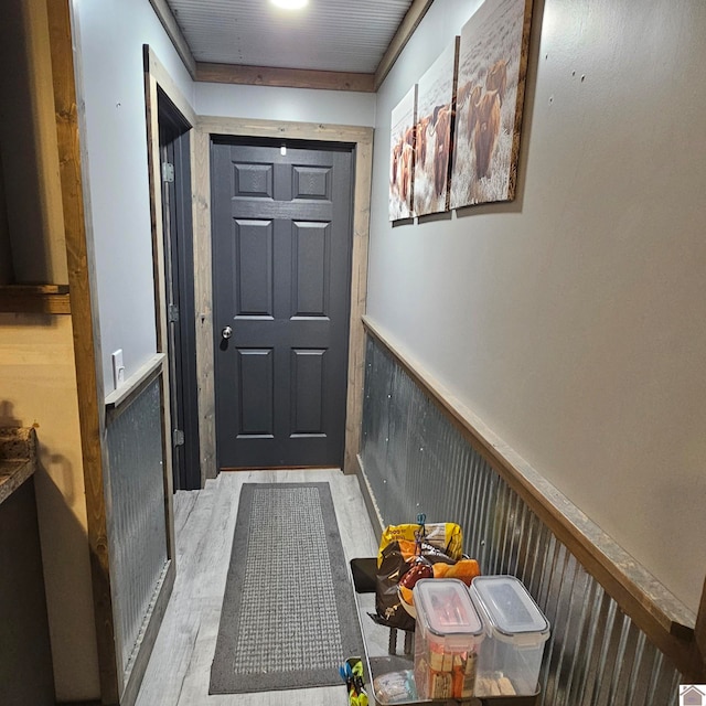 entryway featuring light hardwood / wood-style flooring