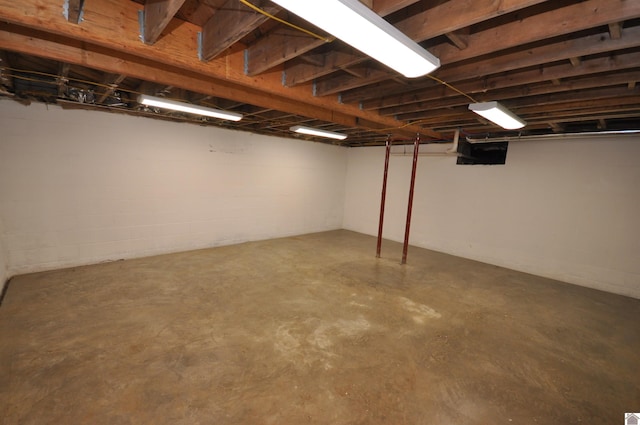 view of basement