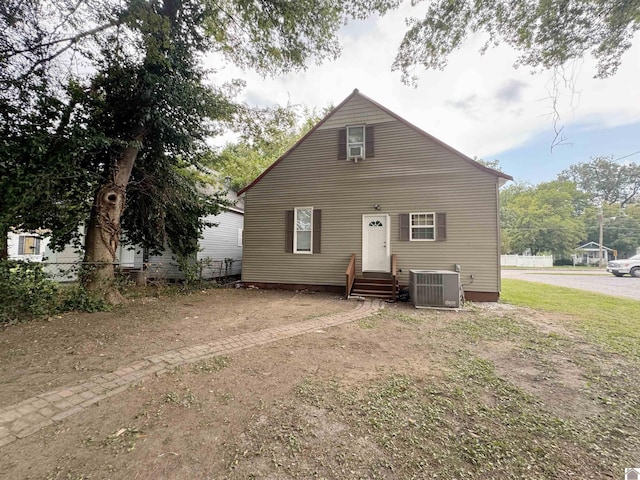 view of front of property featuring cooling unit