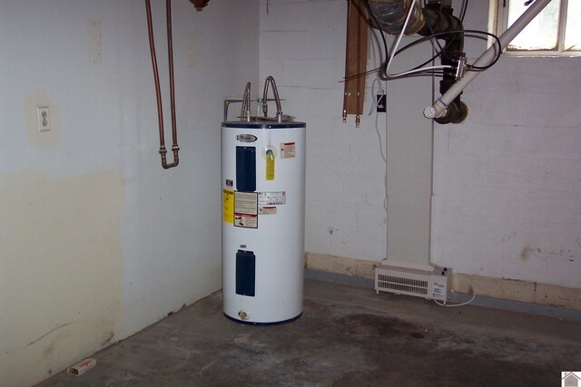 utilities featuring electric water heater